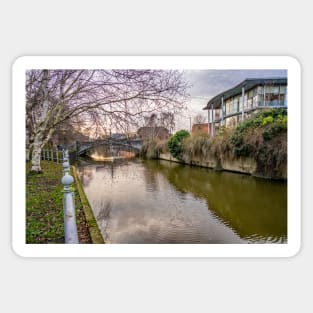 Walk along along the River Wensum, Norwich Sticker